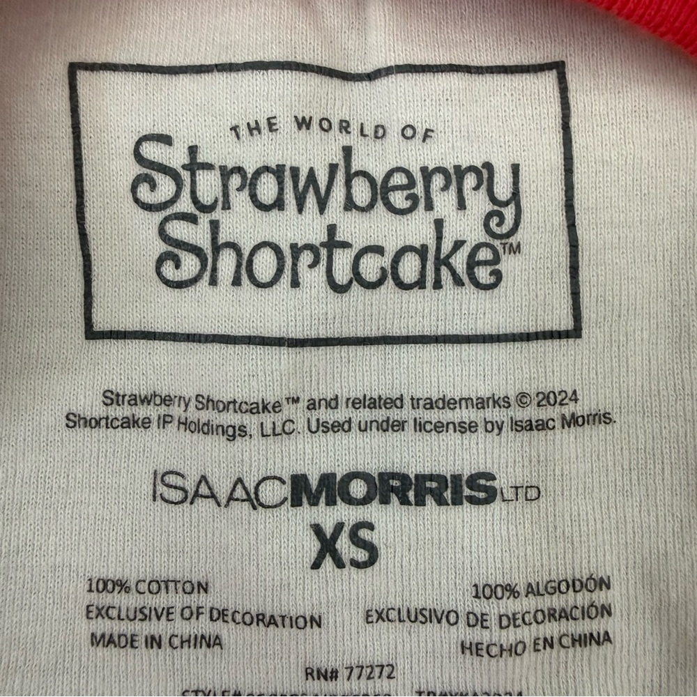Women’s Fashion Nova Strawberry Shortcake Ringer Short Sleeve Graphic Shirt XS - Picture 13 of 16